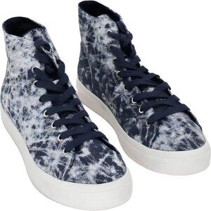 Sun + Stone Mesa High-Top Blue Tie-Dye Canvas Sneakers Men's US 10